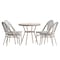 Flash Furniture Marseille French Bistro 31.5in. Table, Blk/Wht Textilene, Glss Top w/4 Stack Chairs - Light Natural SDA-AD641011-80-4107-BLKWH-LTNAT-GG - alternate 8